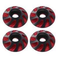 4Pcs Metal Tail Wing M3 Flat Head Screws Washers 15Mm for 1/8 Scale Off Road RC Drift Cars Red Nails  Screws Fasteners