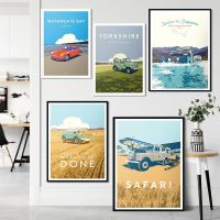 ❈☍ London to Singapore Oxford Cambridge Far Eastern Expedition - Land Rover ผ้าใบพิมพ์โปสเตอร์ Wall Art Living Home Room Decor