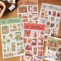 Love Travel Coffee Time Precut Decoration Notebook Planner Stickers Scrapbooking Diary Sticky Paper Flakes Stickers Labels