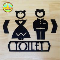 ???..โปรเด็ด.. ป้ายห้องน้ำ Toilet signage อะครีลิคเลเซอร์ น่ารักๆ พร้อมลุกศร (AIRRY 02) *M-ONE DESIGN ราคาถูก???? ขายดี แนะนำ KONIG ตรงปก