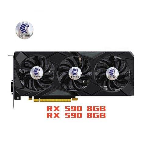 การ์ดจอ GME ขนาด590 8GB RX590 AMD Radeon การ์ดแสดงผล256Bit GDDR5 8GB ...