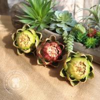 【cw】 11cm Polyethylene ArtichokePurpleArtichoke Fruit Artificial FlowersDecoration Wedding TableFake Flower