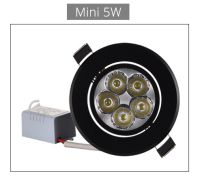 【✲High Quality✲】 zao063669 ไฟดาวน์ไลท์ Led หรี่แสงได้แบบพิเศษสีดำหรี่แสงได้มินิ1W 3W 4W 5W 7W สีขาวนวลโคมไฟสปอร์ตไลต์ในร่ม (สีขาวธรรมชาติ220V)