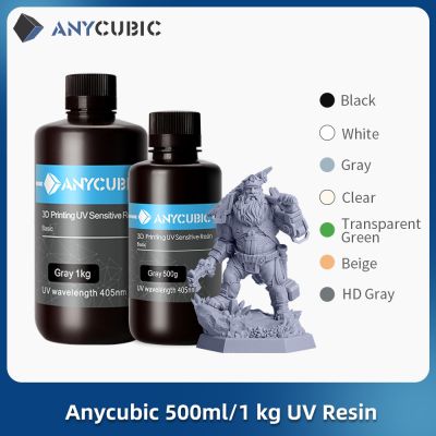 เรซินยูวี ANYCUBIC สำหรับเครื่องพิมพ์3D LCD วัสดุการพิมพ์ของเหลวเรซินไวต่อแสง UV การบ่มอย่างรวดเร็วสำหรับโฟตอนโมโน X M3แมกซ์