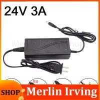 Merlin Irving Shop 24V 3A 3000Ma Power Supply Ac Dc Adapter Converter Charger 100-240V Switching Power Supplies  For Cctv Camera