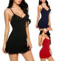 Fashion Pajamas Lace Nightwear Splicing Plus Size Sleepwear pajamas