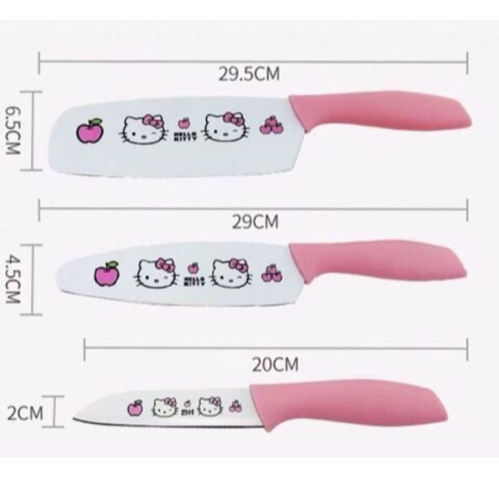 【READY STOCK】 Hello kitty knife set 3 in 1 | Lazada PH