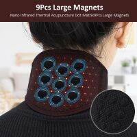 ；‘【；- 13Pcs Magnetic Self-Heating Neck Brace Tourmaline Infrared Therapy Pain Relief Cervical Protection Neck Support Belt Neck Relax