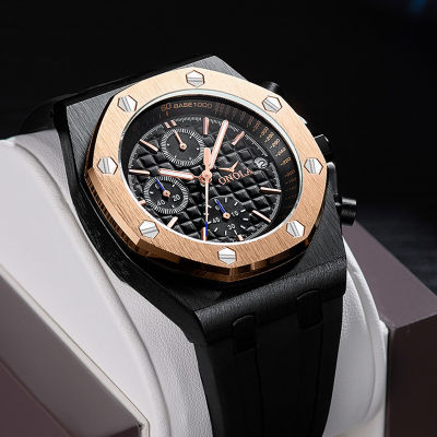 2021 ONOLA brand fashion SPORTS mens watches military wristwatches clock black gold waterproof unique cool metal watch for men