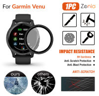 Zenia 1PC 20D HD เต็มหน้าจอขอบโค้งเต็มรูปแบบฟิล์มกันรอยสำหรับ Garmin Venu สมาร์ทนาฬิกากีฬา HD 9H 3D ป้องกันการระเบิดป้องกันฟิล์มป้องกันรอยขีดข่วนอุปกรณ์เสริม