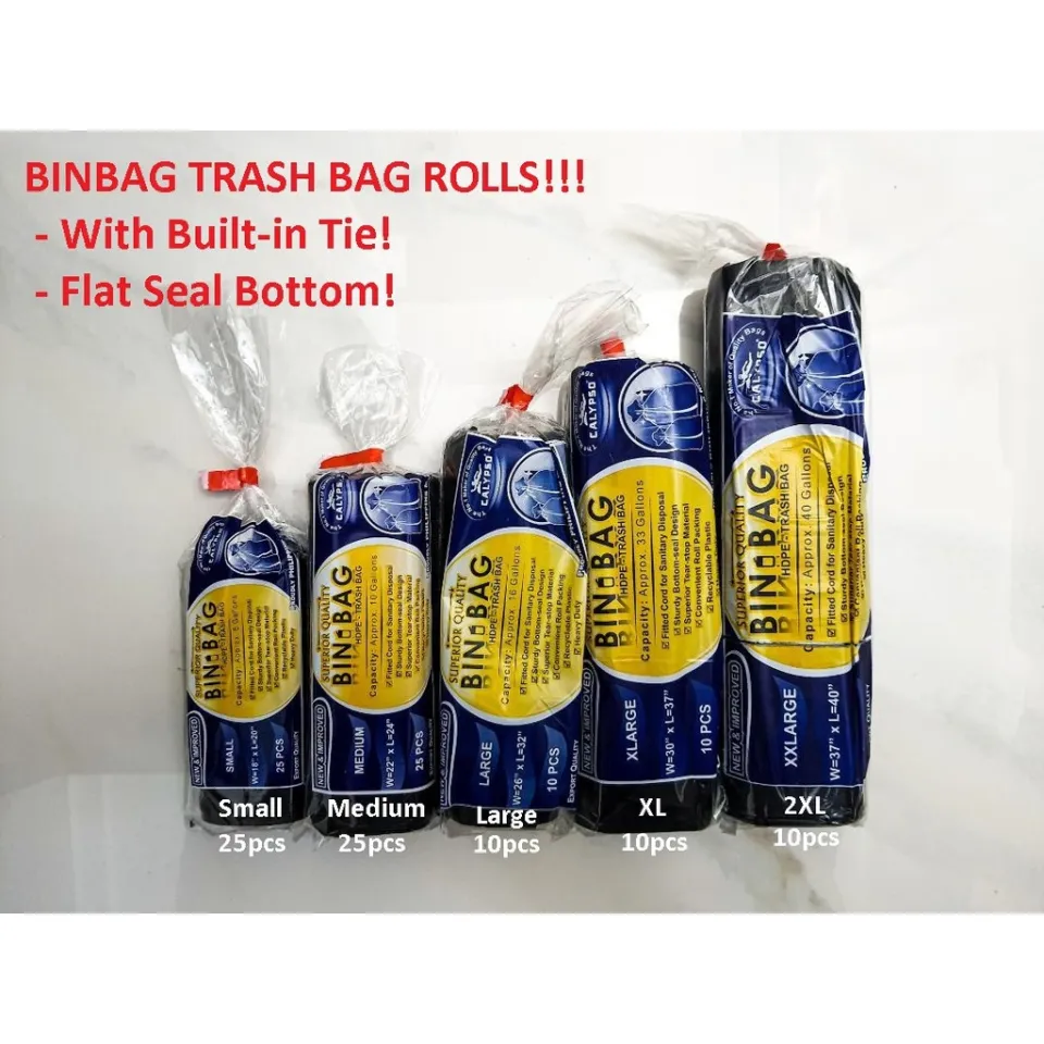 Trash / Garbage Bag Small / Medium / Large / XL / 2XL / 3XL per Roll (Can  be used for Clothes!)