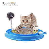 Durable Interactive Cat Toy Corrugated Paper Kitten Scratcher Pet Post Pad Training Exercise Mouse Play Toy With Ball