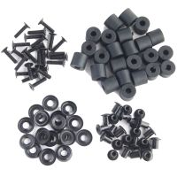 24pcs Flat Headed Long Post Chicago Screw With Metal Countersunk Finishing Washer Thick Rubber Washer For DIY Holster Scabbard Colanders Food Strainer