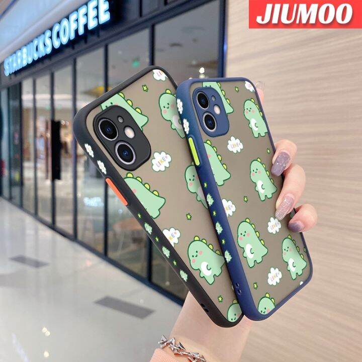 jiumoo-เคส-a30s-ปลอกสำหรับ-samsung-กาแล็คซี่-เคสโทรศัพท์ลายการ์ตูน-a50s-a50ลายการ์ตูนไดโนเสาร์ตัวน้อยกันกระแทกผิวด้านแข็งขอบสี่เหลี่ยมเคสป้องกันเลนส์กล้องคลุมทั้งหมดปลอกซิลิโคนนิ่ม