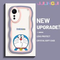 Jlingji เคสสำหรับ Vivo Y16 Y35 5G Y56 5G เคสแฟชั่นลายโดราเอมอนเคสมือถือกันกระแทกแบบใสนิ่มเคสป้องกันซิลิกาเจลที่โปร่งใสลายกล้องถ่ายรูปสร้างสรรค์