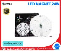 SPECTRA แผงไฟไส้โคมซาลาเปา แผงไฟแม่เหล็กวงกลมแบบเต็มแผ่น LED Magnet ขนาด 24W แสงสีขาว 6500K