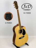 กีตาร์โปร่งไฟฟ้า J&amp;D รุ่น D-110CE satin GT-4