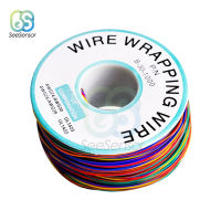 หนึ่งม้วน8สี30AWG ห่อลวดทองแดงกระป๋องแข็งพีวีซีฉนวนกันความร้อนเส้นเดียวสายทองแดงสายไฟฟ้า