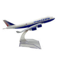 16เซนติเมตร1:400ขนาดรัสเซีย Transaero สายการบิน747เครื่องบินรุ่นเครื่องบิน B747รุ่นที่มีฐานโลหะผสมเครื่องบินเครื่องบินของเล่นของขวัญรุ่น