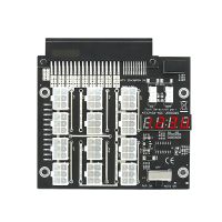 Upgraded ATX 12X 6Pin Power Breakout Board with Flash LED Display 12V Power Module 2400W for Dell PSU and BTC Mining