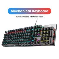 ∏☂◘ AOC Mechanical Keyboard 104 Keys Brown/Blue/Black/Red Color Switch RGB Backlight Gaming Keyboards for Laptop Tablet PC Gamers