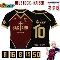 Jersey Futsal Cosplay Football Motif VL Replika Blue Lock Anime Bastard Munchen Men Women short-sleeved T-shirt sports garment