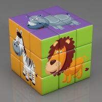 Children 39;s Creative Third-order Magic Cube Puzzle Dinosaur Animal Fruit Car Intelligence Toy Early Education Kid Cognition Gift