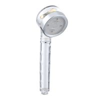 Color Bathroom Handheld Shower Head Turbo Propeller Water Saving Shower Head High Pressure Filter Temperature Sensor