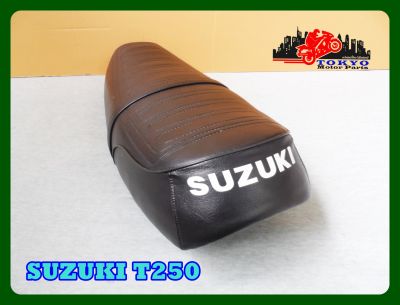 SUZUKI T250 DOUBLE SEAT COMPLETE "BLACK" // เบาะรถมอเตอร์ไซค์ สีดำ หนังพีวีซี งานจริงสวยมาก สินค้าคุณภาพดี