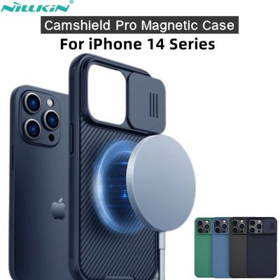 [สินค้าใหม่ในสต็อก] Nillkin สำหรับ iPhone 14 14 Pro กรณี CamShield เนียนแม่เหล็กซิลิโคนสไลด์กล้องฝาครอบป้องกันสำหรับ iPhone 14 Pro Max กรณี