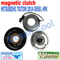 คลัชคอมแอร์ มิตซูไทรทัน ปี 2014 คอมคาลโซนิค 4 PK ลูกปืนมู่เล่ NSK แท้ MGC0029 magnetic clutch Mitsubishi Triton calsonic compressor 4 PK