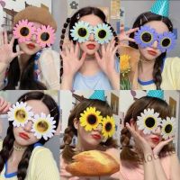 【hot sale】♤❀ D03 Sunflower Party Glasses Daisy Flower Sunglasses