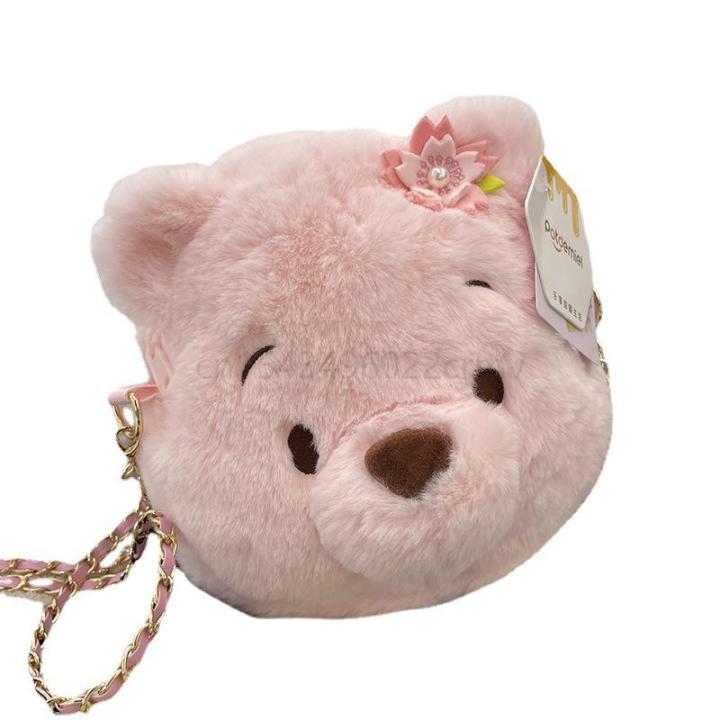 kawaii-disney-shoulder-bag-winnie-the-pooh-stitch-stuffed-plush-poof-cartoon-lotso-coin-purse-plush-bag-for-girl-christmas-gift