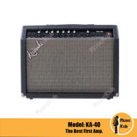 KAZUKI KA-40 Electric Guitar Amplifier ตู้แอมป์ แอมกีต้าร์ไฟฟ้า 40 วัตต์ สีดำ รุ่น KA40 มีช่องเสียบ ไมโครโฟน ร้องเพลงได้