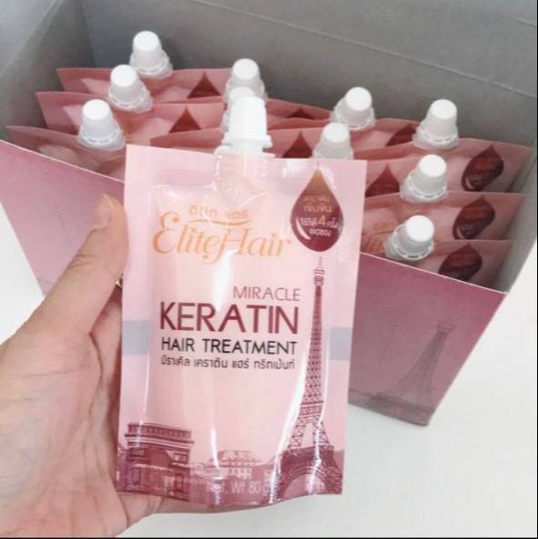 elite-hair-miracle-keratine-อีลิทแฮร์มิราเคิลเคราตินทรีทเม้นท์เข้มข้น-ฟื้นผมเสียจากเคมี-80-g