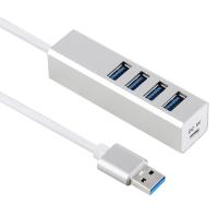 FixGadget 5Gbps Super Speed Self / Bus Power 4 Ports USB 3.0 HUB (Silver)