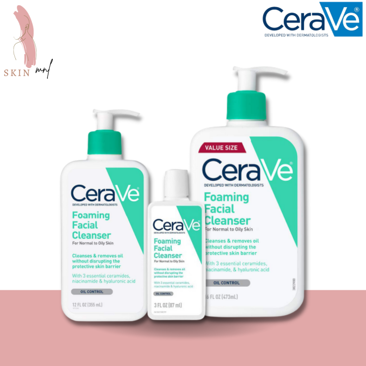 CERAVE Foaming Facial Cleanser 16oz/12oz/3oz | Lazada PH