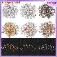 FWFHTP 100pcs/pack 4x8 / 5X10mm แฮนด์เมด จี้ลูกปัด หมุดเกลียว ตะปูเกลียว เล็บแกะ DIY