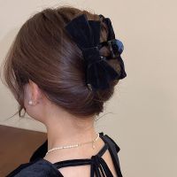 [COD] brand bow hair clip simple back head shark fashion catch female high-end sense accessories