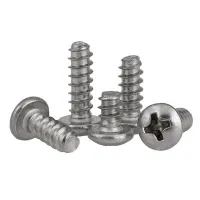 M1.4 M1.7 M2 M2.2 M2.6 Phillips Round Head Screws Flat Tail Tapping Screws A2 Stainless Steel