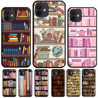 Read books Library Bookshelf Phone Case For iPhone 13 11 14 Pro Max 12 13 mini X XR XS Max 8 7 Plus SE 2020 Cover Shell Electrical Safety