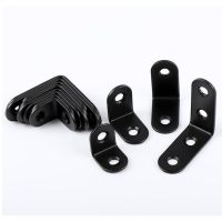 ▲ 10pcs Stainless Steel Corner Brace Shelf Bracket Matte Black Joint Right Angle Bracket For Table Shelves Furniture Hardware