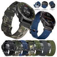 Tali lingkaran nilon QuickFit untuk Garmin Tactix 7 Pro Band untuk Quatix 7 7X 6 5 3 Band 22 26mm gelang sabuk kanvas elastis olahraga