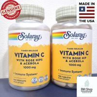 วิตามินซี Solaray, Timed Release Vitamin C, 1,000 mg, 100 VegCaps/Tablats