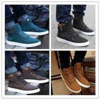 COD DSFGREYTRUYTU Men Sneakers Comfortable Casual Canvas Shoes Warm High-top Boots