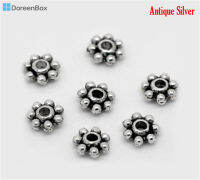 Doreen Box hot- 1000PCs Tiny Daisy Spacers Beads 4mm Dia. (B00902)