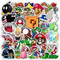 [Toy paradise]100ชิ้น/เซ็ต PVC ซีรีย์ Super Mario Bros สติ๊กเกอร์การ์ตูนเกมน่ารักสติกเกอร์ตกแต่งผนังโทรศัพท์ติดซ้ำของขวัญของเล่นสำหรับเด็ก