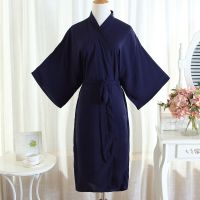 [Xiaoli clothing] Casual Kimono เสื้อคลุมอาบน้ำชุดผู้ชายชุดนอน Nightgown ผ้าฝ้ายนุ่ม Unisex Intimate ชุดชั้นใน Homewear เสื้อผ้าชุดนอน