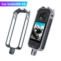 กรงกระต่ายโลหะสำหรับ Insta360 X3กรอบขยายเคสฝาครอบพร้อมขายึดรองเท้าเย็นสำหรับ Insta360 One X 3