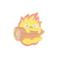 เข็มกลัดเคลือบ Calcifer สั่งทำตราเอลฟ์เพลิงเข็มกลัดการ์ตูนญี่ปุ่นสำหรับกระเป๋าเข็มกลัดเข็มกลัดเครื่องประดับของขวัญสำหรับเพื่อน